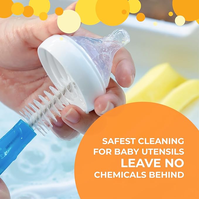Baby Bottle & Dish Soap, EcoGarantie Certified 100% Organic & Natural Ingredients, Scent-Free & Hypoallergenic, Dermatologically Tested & Approved - Pack of Three 16.9 fl oz (500 mL)