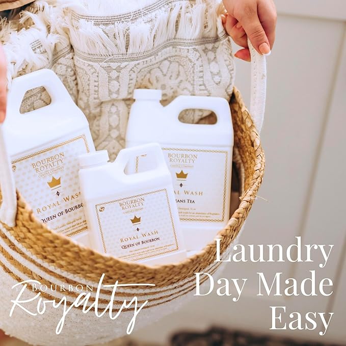Royal Wash 64 Ounce High Efficiency Scented Fragranced Liquid Laundry Detergent, Evangeline, White
