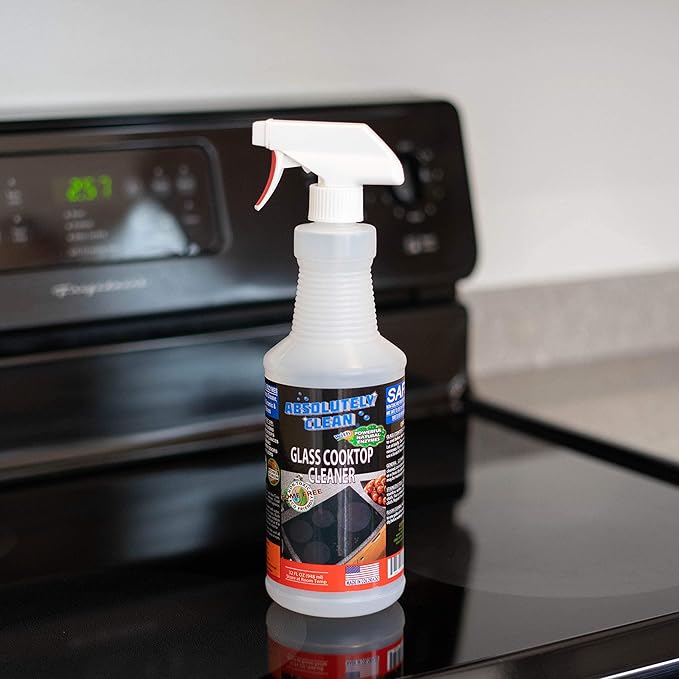 Amazing Ceramic & Glasstop oven cleaner heavy duty- Fume Free & Scratch Free - Streakfree - Powerful, Natural Enzymes - USA Made (32 oz)