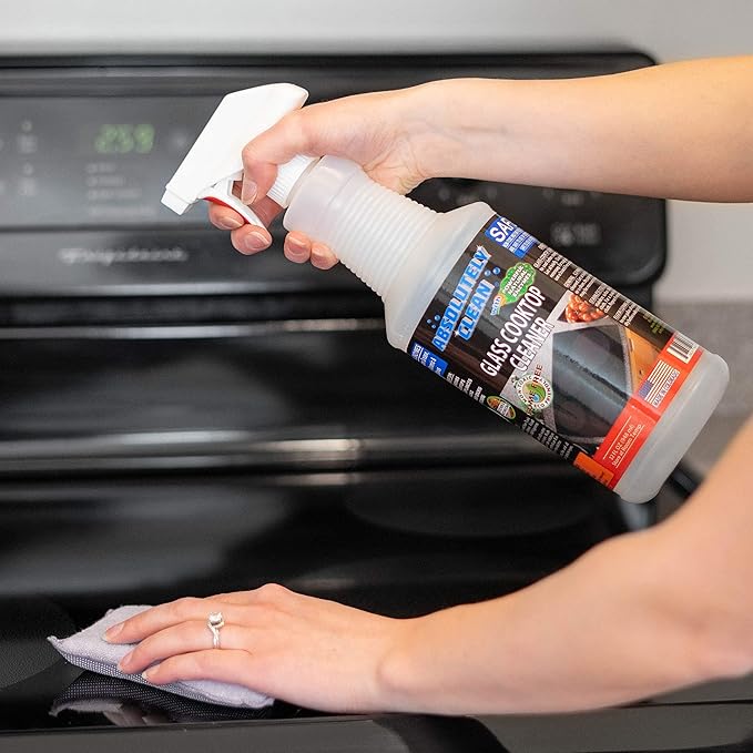 Amazing Ceramic & Glasstop oven cleaner heavy duty- Fume Free & Scratch Free - Streakfree - Powerful, Natural Enzymes - USA Made (32 oz)