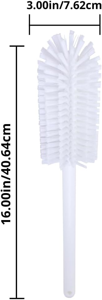 SPARTA Scrub Brush Bottle Brush, Dishwasher Safe Brush with Hanging Hole for Cleaning, Plastic, 16 Inches, Gray, (Pack of 4)