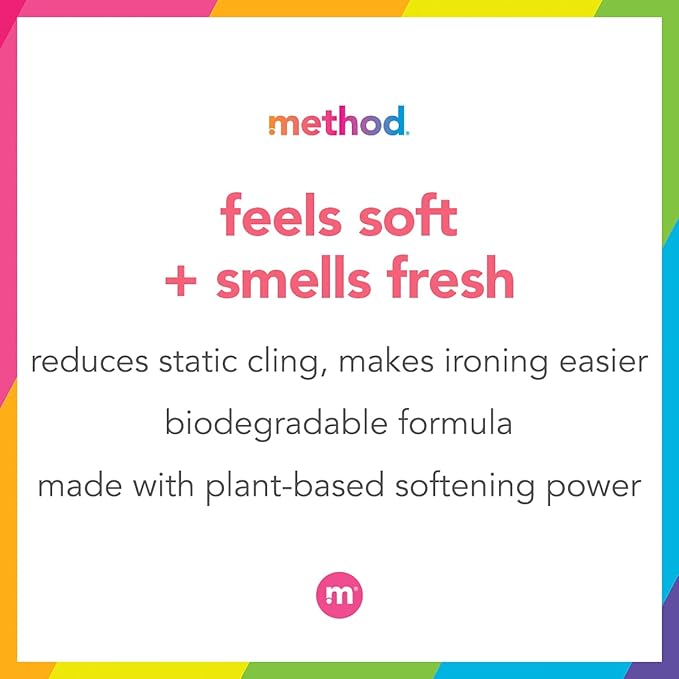 Method Fabric Softener; Beach Sage; 53.5 Ounces; 45 Loads; 2 pack; Packaging May Vary