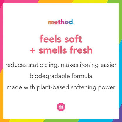Method Fabric Softener; Beach Sage; 53.5 Ounces; 45 Loads; 2 pack; Packaging May Vary