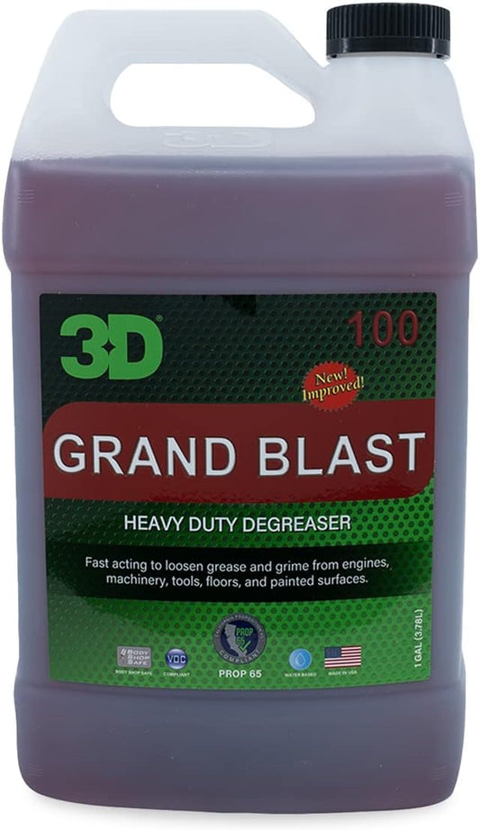 3D Grand Blast Engine Degreaser – Heavy Duty Biodegradable Cleaner for Engines, Wheels, Exhausts & More – Fast-Acting, Non-Staining – Made in USA – 1 Gallon
