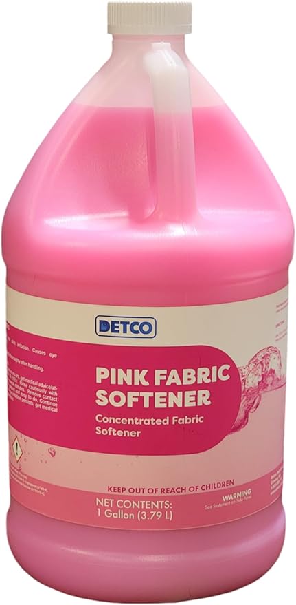 Laundry Deep Cleaning Bundle 2-Pack - 1 Gallon Each of Blue Max Industrial-Strength Detergent & Detco Pink Fabric Softener Concentrate - Safely Clean 256 Loads Per Gallon, 1/2 Ounce Per Load