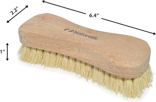 All-Natural Wooden Scrub Brush Set | Tampico Bristle Brush for Floor, Tub, Kitchen, and Carpet | Eco-Friendly Cleaning Products | Pack of 12
