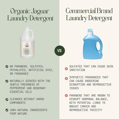 Laundry Detergent, Spring Breeze, Up to 64 Loads, 100% Natural Formula with Essential Oils, Gentle & Effective Formula Without Harsh Ingredients, Paraben & Sulfate Free, Natural Scent