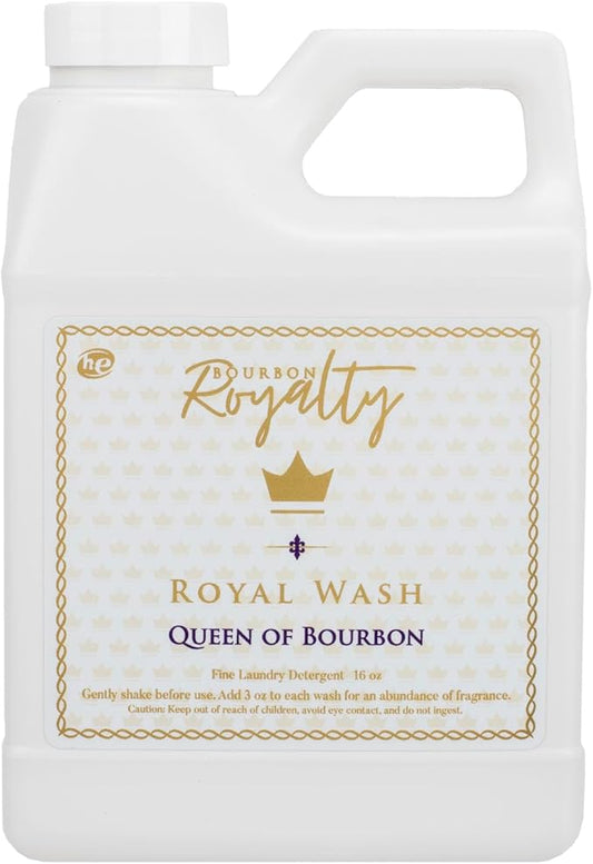Royal Wash 16 Ounce High Efficiency Scented Fragranced Liquid Laundry Detergent, Queen of Bourbon