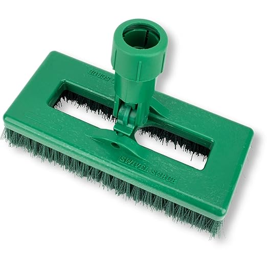 SPARTA 3638831EC05 Polyester Rectangle Scrub Brush, Floor Brush, Cleaning Brush With Swivel Head For Cleaning, 8 Inches, Green