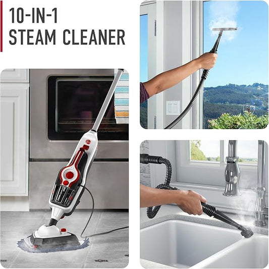 Hoover Steam Complete Pet Steam Mop, Hard Floor Cleaner Machine, 10-in-1 Multipurpose Cleaner Machine, Removable Handheld Steamer, Ideal for Hardwood, Vinyl, Tile, Grout and More