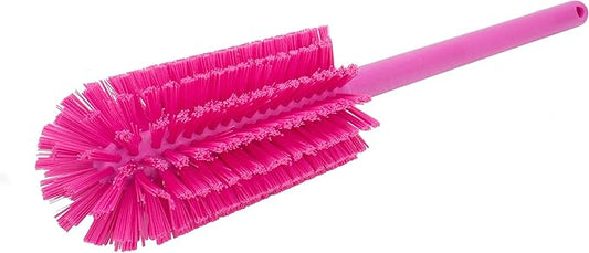 SPARTA Scrub Brush Bottle Brush, Dishwasher Safe Brush with Hanging Hole for Cleaning, Plastic, 16 Inches, Pink, (Pack of 4)