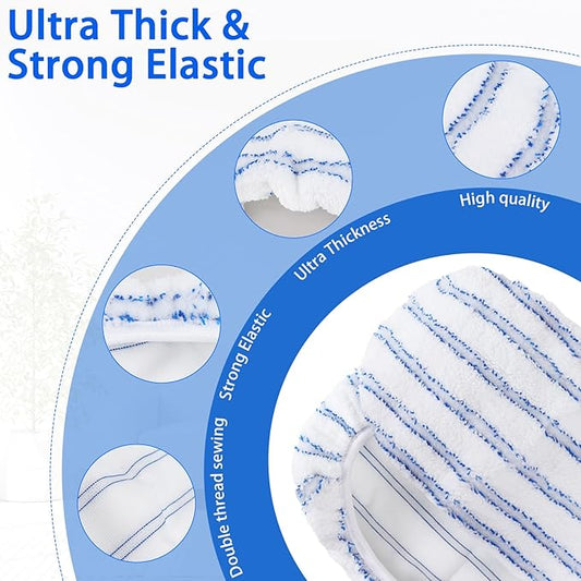 8 Pack Mop Heads Replacements Compatible with OCedar Hard Wood Flooring 'N More Ultra-fine Fiber mop - Microfiber Mop Refills for O-Cedar Mop Wet and Dry Use 15x8 Inch Pads