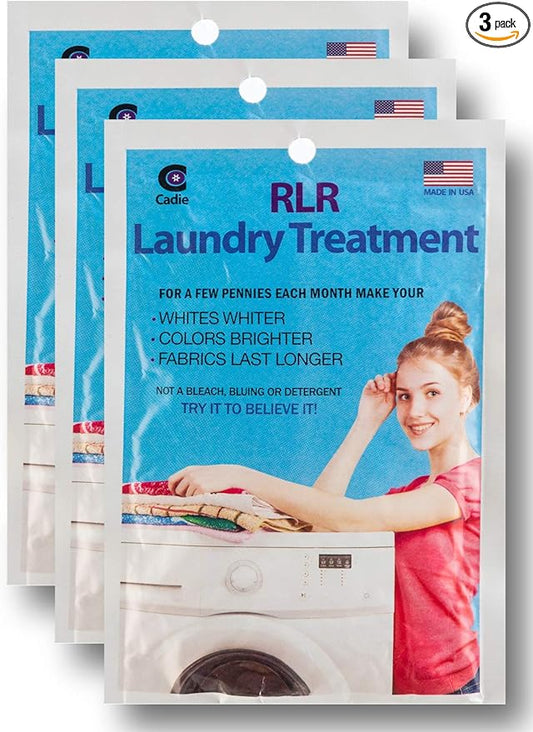 RLR Natural Laundry Detergent Powder – Whitens, Brightens, Refreshes Baby Cloth Diaper Detergent, Musty Towels, Workout Clothes - Non-toxic, Fragrance-Free For Sensitive Skin (Pack of 3)