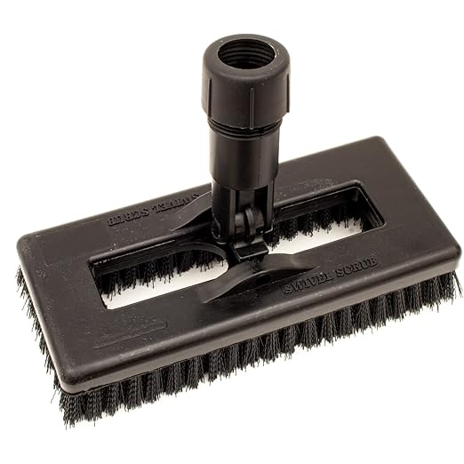 SPARTA 3638831EC05 Polyester Rectangle Scrub Brush, Floor Brush, Cleaning Brush With Swivel Head For Cleaning, 8 Inches, Black