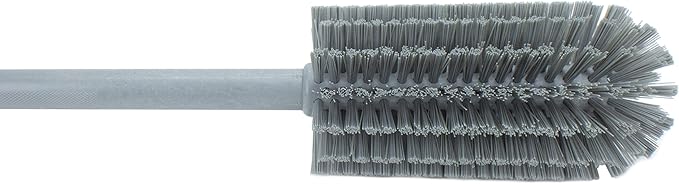SPARTA Scrub Brush Bottle Brush, Dishwasher Safe Brush with Hanging Hole for Cleaning, Plastic, 16 Inches, Gray, (Pack of 4)