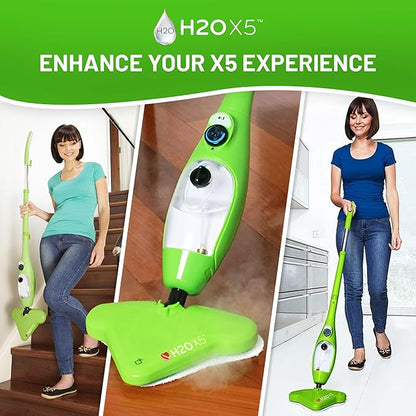 H2O 5-in-1 Multi-Purpose, Handheld Steam Cleaner, Adjustable Height, Removable Tank, Large Capacity, Rapid Heat Up, Steam Control, Lightweight, High Pressure
