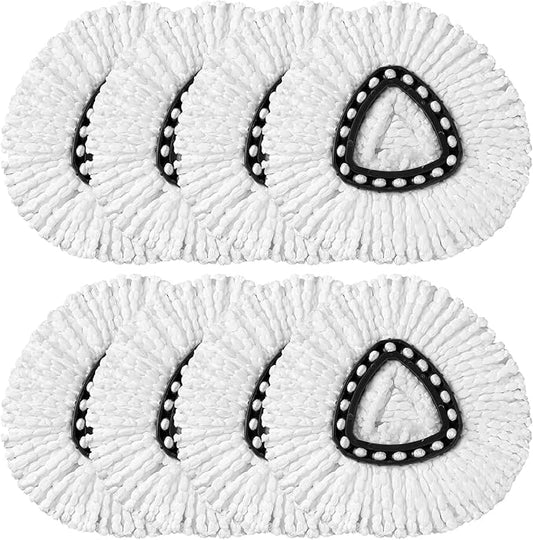 HOMEXCEL Mop Replacement Heads Compatible with O-Cedar EasyWring Spin Mops 8 Pack-Washable Microfiber Spin Head Refills-Easy Cleaning Mop Head Replacement