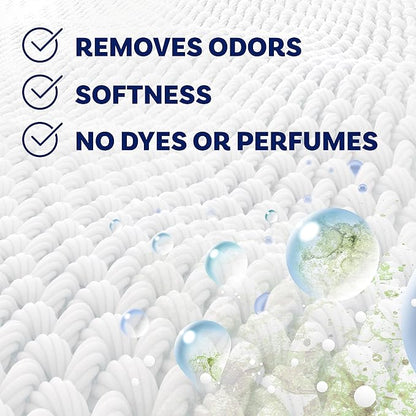 Downy Rinse & Refresh Free & Gentle Laundry Odor Remover and Fabric Softener, Fragrance Free, 48 fl oz, No Dyes or Heavy Perfumes