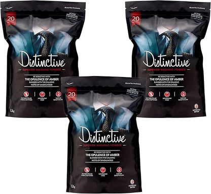 Elevate Your laundry with Distinctive/Powder Laundry Detergent/Biological Washing Powder/Masculine Opulence of Amber/Eco Laundry Detergent (Pack of 1)