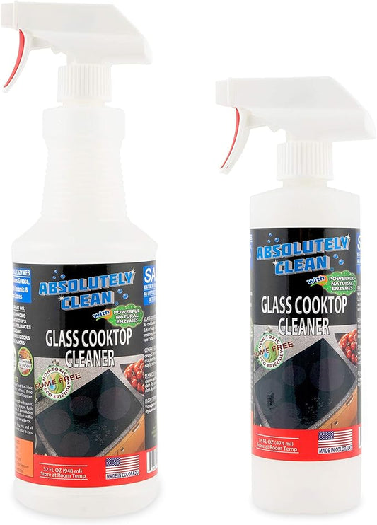 Amazing Ceramic & Glasstop oven cleaner heavy duty- Fume Free & Scratch Free - Streakfree - Powerful, Natural Enzymes - USA Made (16 oz)