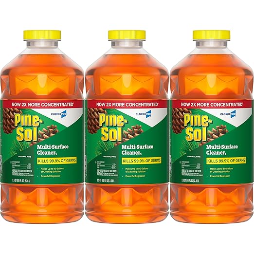 Pine-Sol Multi-Surface Cleaner, CloroxPro, 2x Concentrated Formula, All-Purpose Cleaner, Original Pine, 80 Fl Oz, Pack of 3