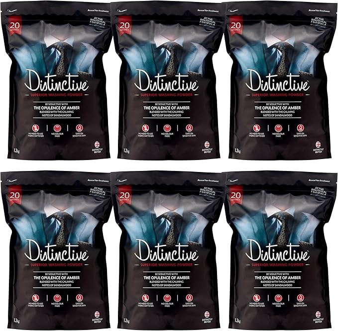 Elevate Your laundry with Distinctive/Powder Laundry Detergent/Biological Washing Powder/Masculine Opulence of Amber/Eco Laundry Detergent (Pack of 1)