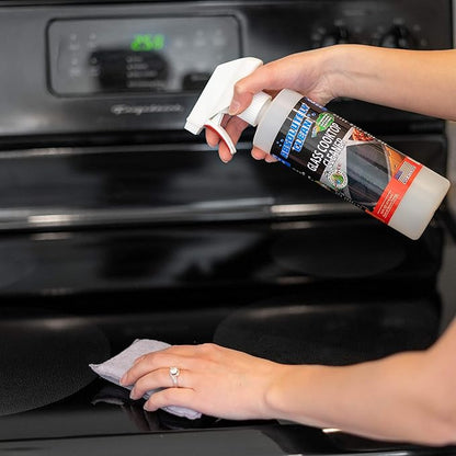 Amazing Ceramic & Glasstop oven cleaner heavy duty- Fume Free & Scratch Free - Streakfree - Powerful, Natural Enzymes - USA Made (16 oz)