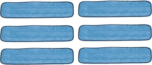 Real Clean 24 inch Microfiber Wet Mop Refill Pads for Flat Microfiber Mop Frames (Pack of 6)